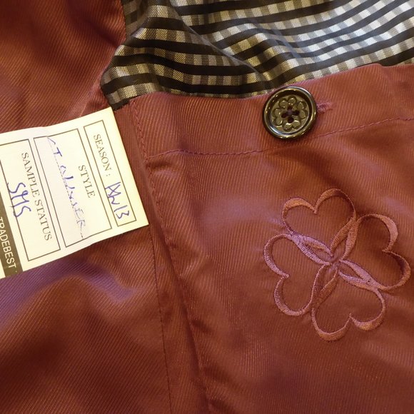 LK Bennett Light Weight Raspberry Pink Double Breasted Trench Coat USA Size 4 - Picture 9 of 15